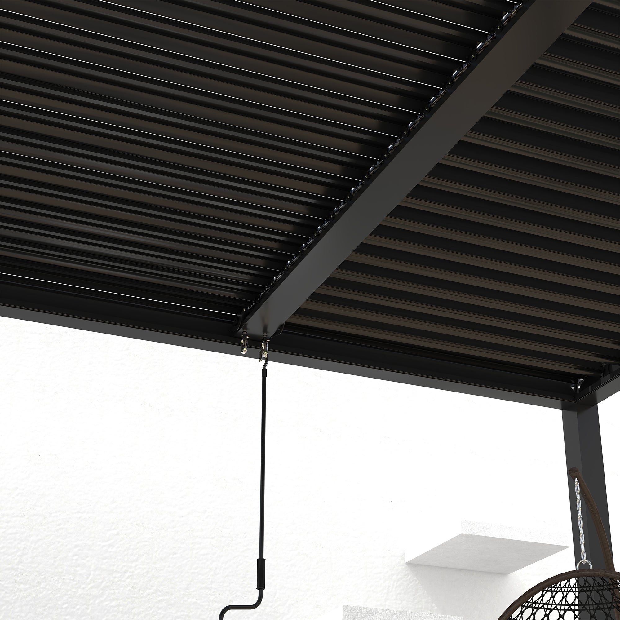 8610J Louver Pergola 10x19ft Aluminum Frame & Louvers