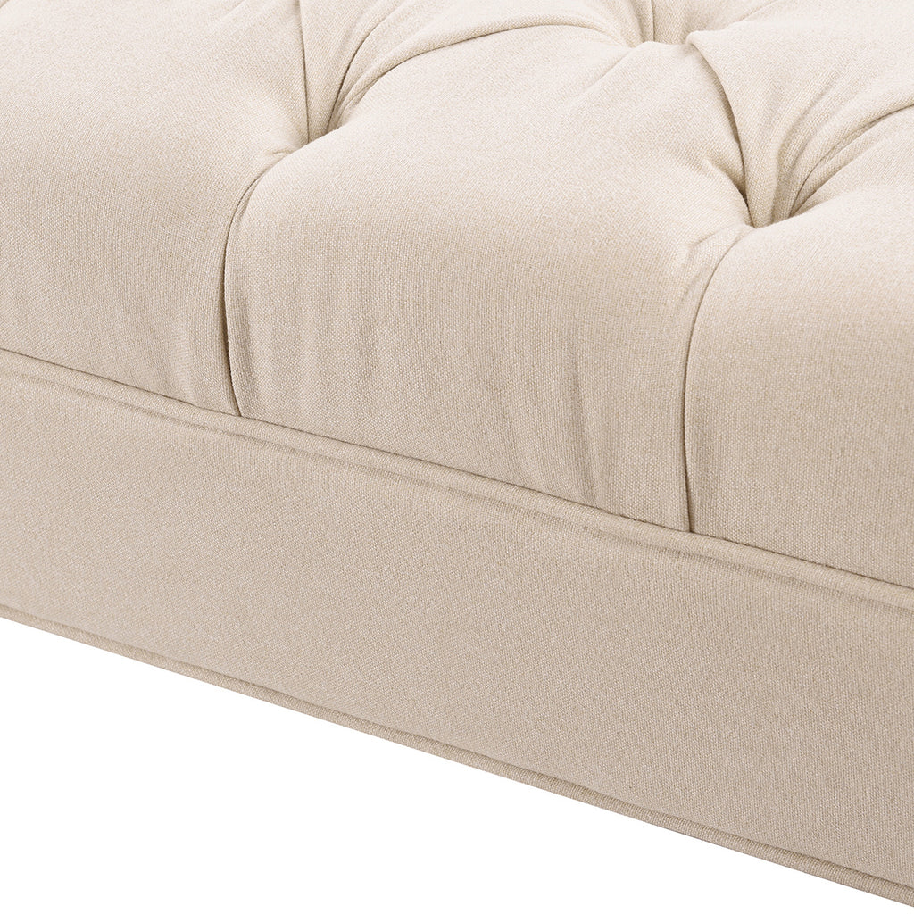 Lewis Bolster Arm Entryway Bench, Sky Neutral