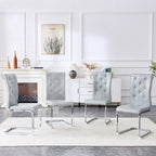 Set of 2 Retro Alligator Skin Upholstered Dining Chairs
