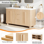 58.3" Bathroom Vanity Cabinet Only Without Vanity Top