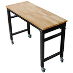 Adjustable Height 48" Wide Rolling Workbench