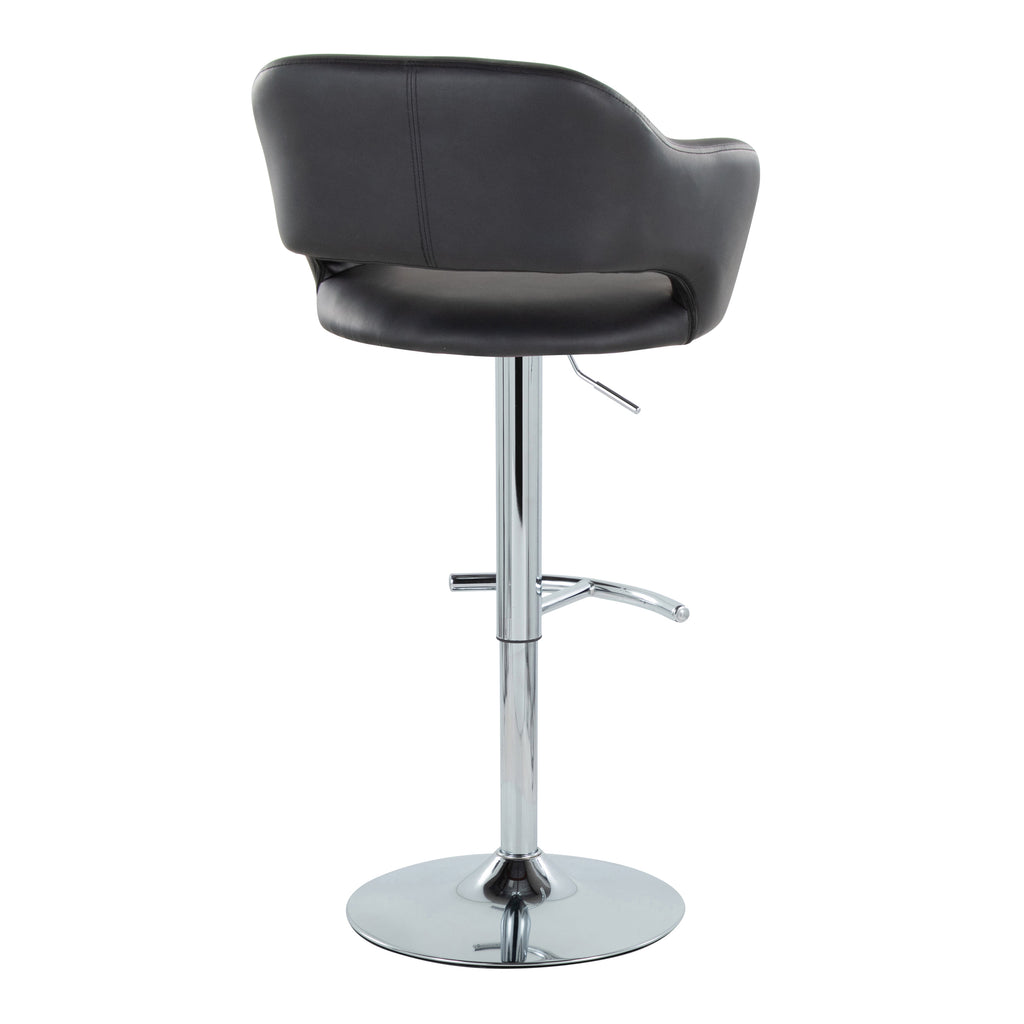 Contemporary Adjustable Barstool with Swivel