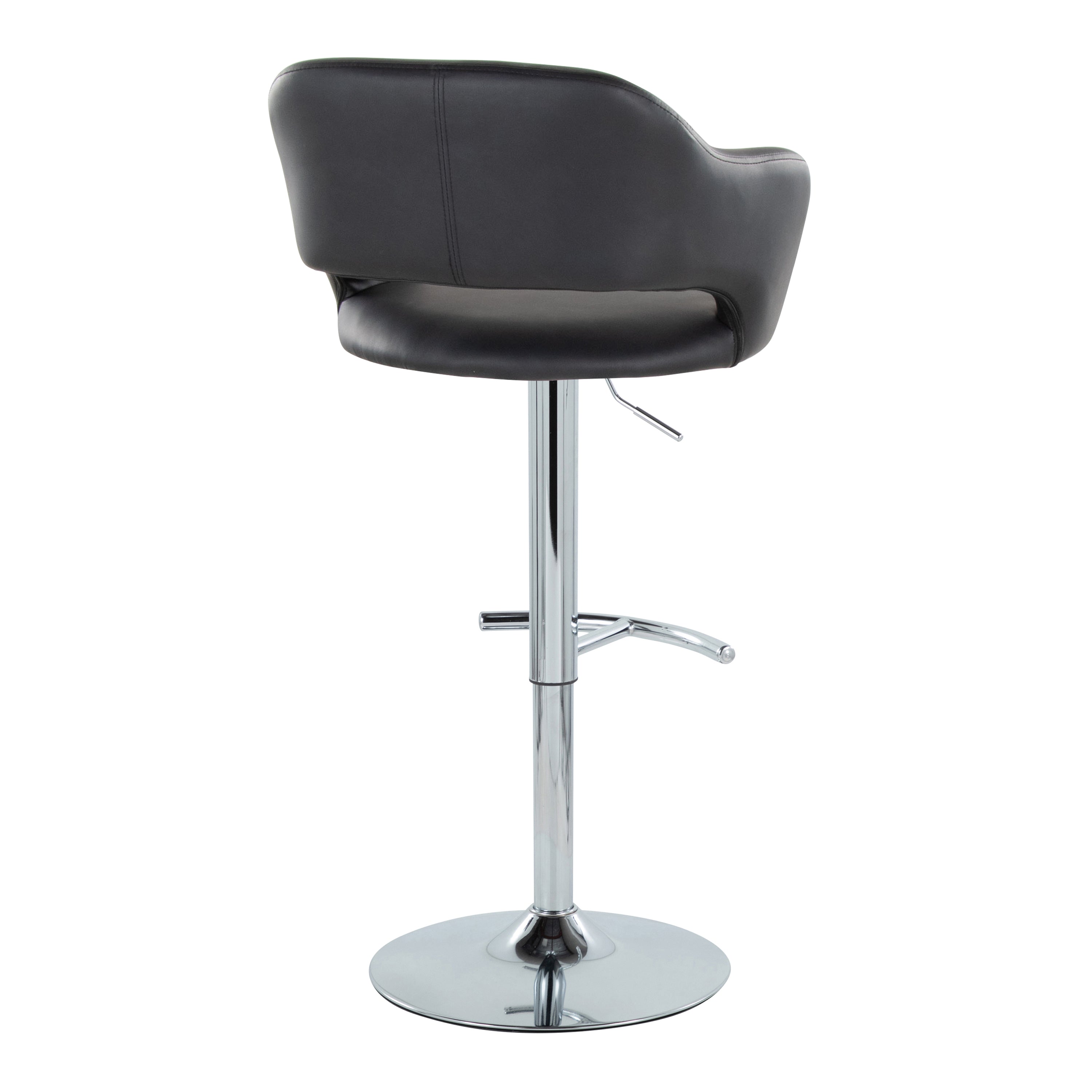 Contemporary Adjustable Barstool with Swivel