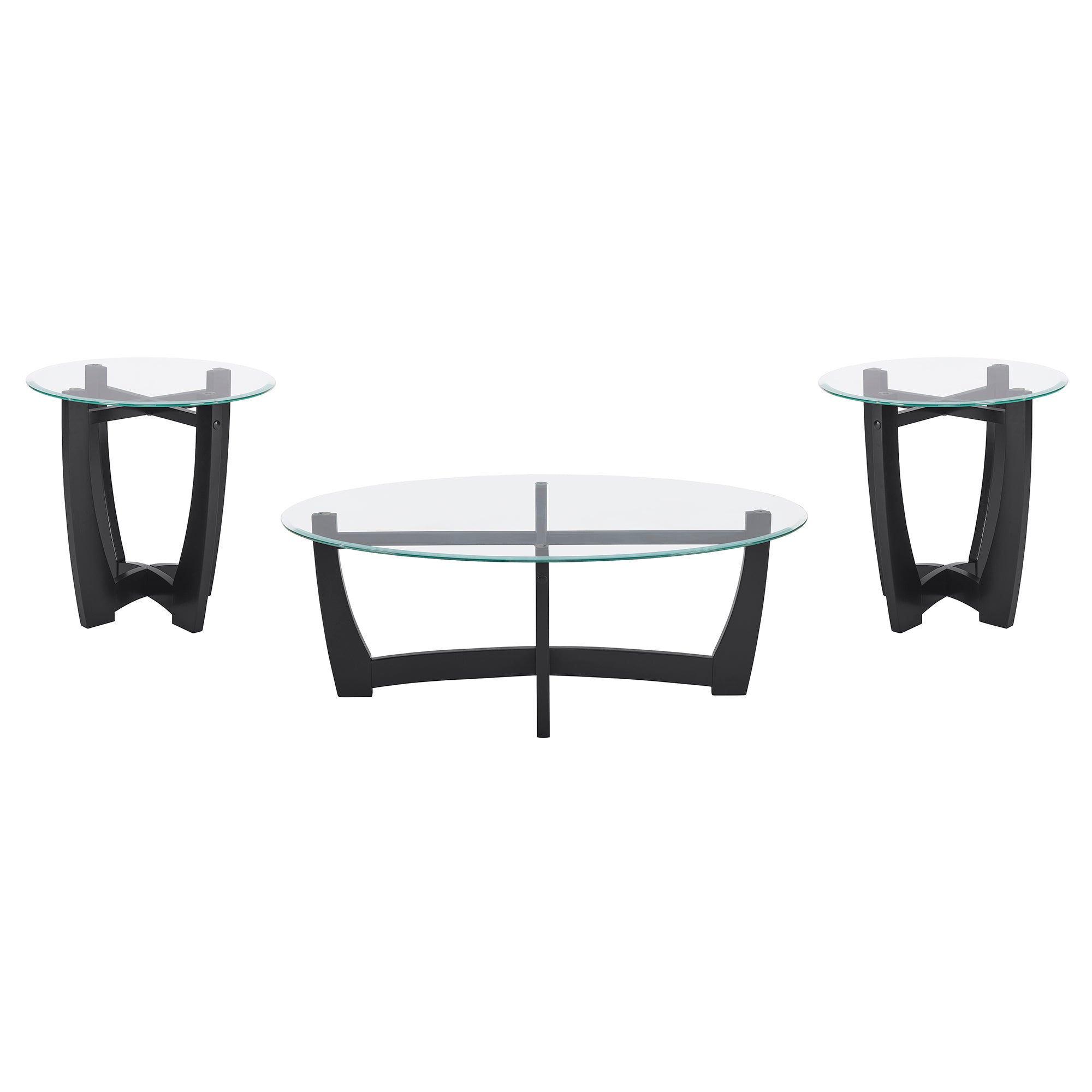 23.5 Inch Round Glass Coffee Table