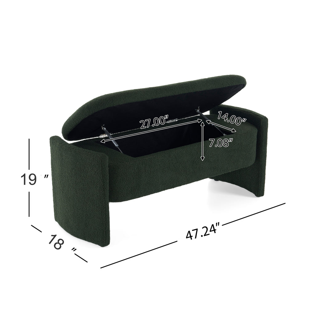 Elegant Long-Shaped Storage Ottoman Bench