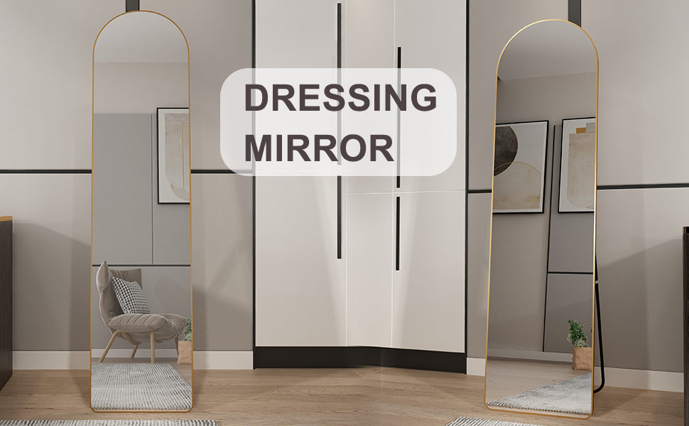 Aluminum Alloy Full Length Mirror with Gold Frame