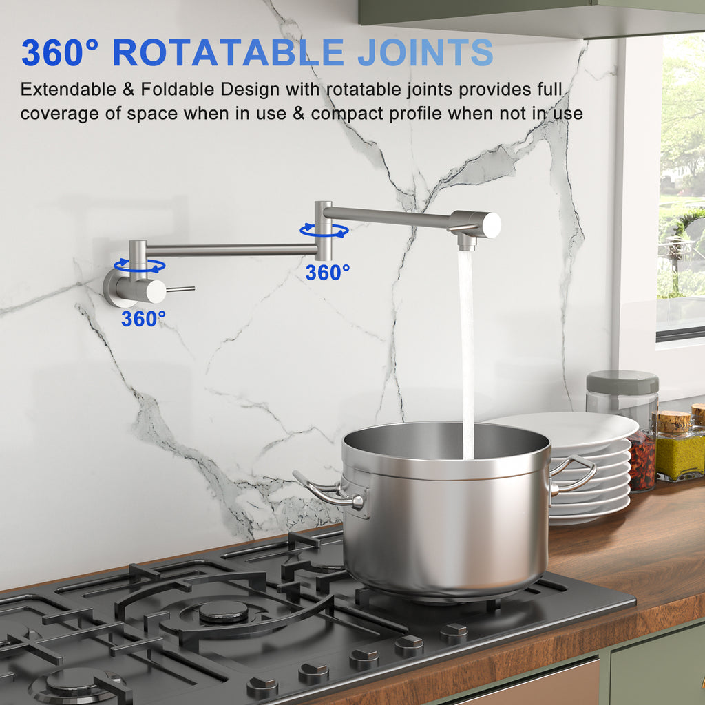 Brushed Nickel Pot Filler Faucet