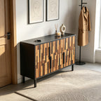 Farmhouse Rustic Sideboard With Straight Wood Pattern