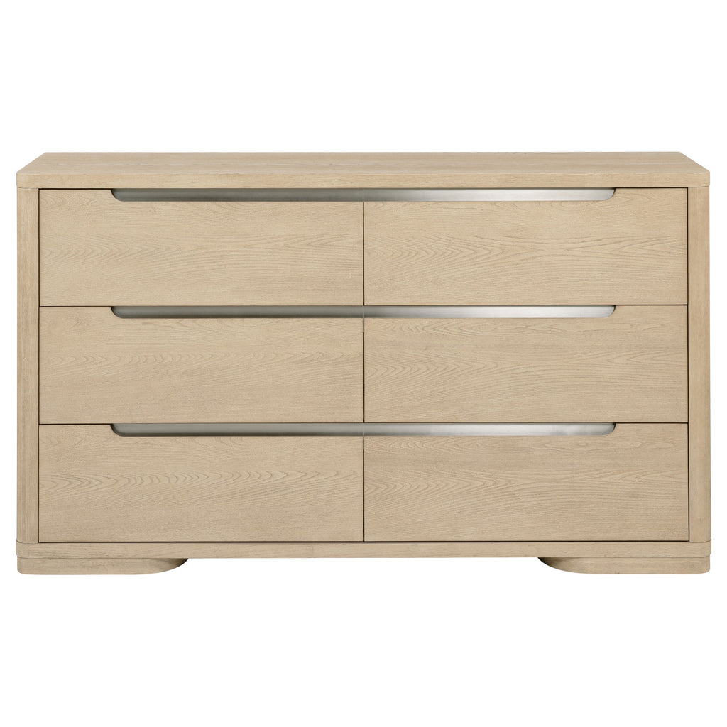 Mirador Light Elm 6-Drawer Bedroom Dresser