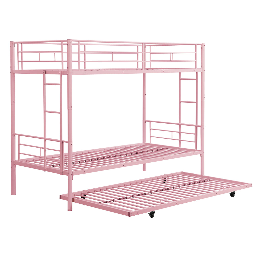 Metal Bunk Bed with Trundle