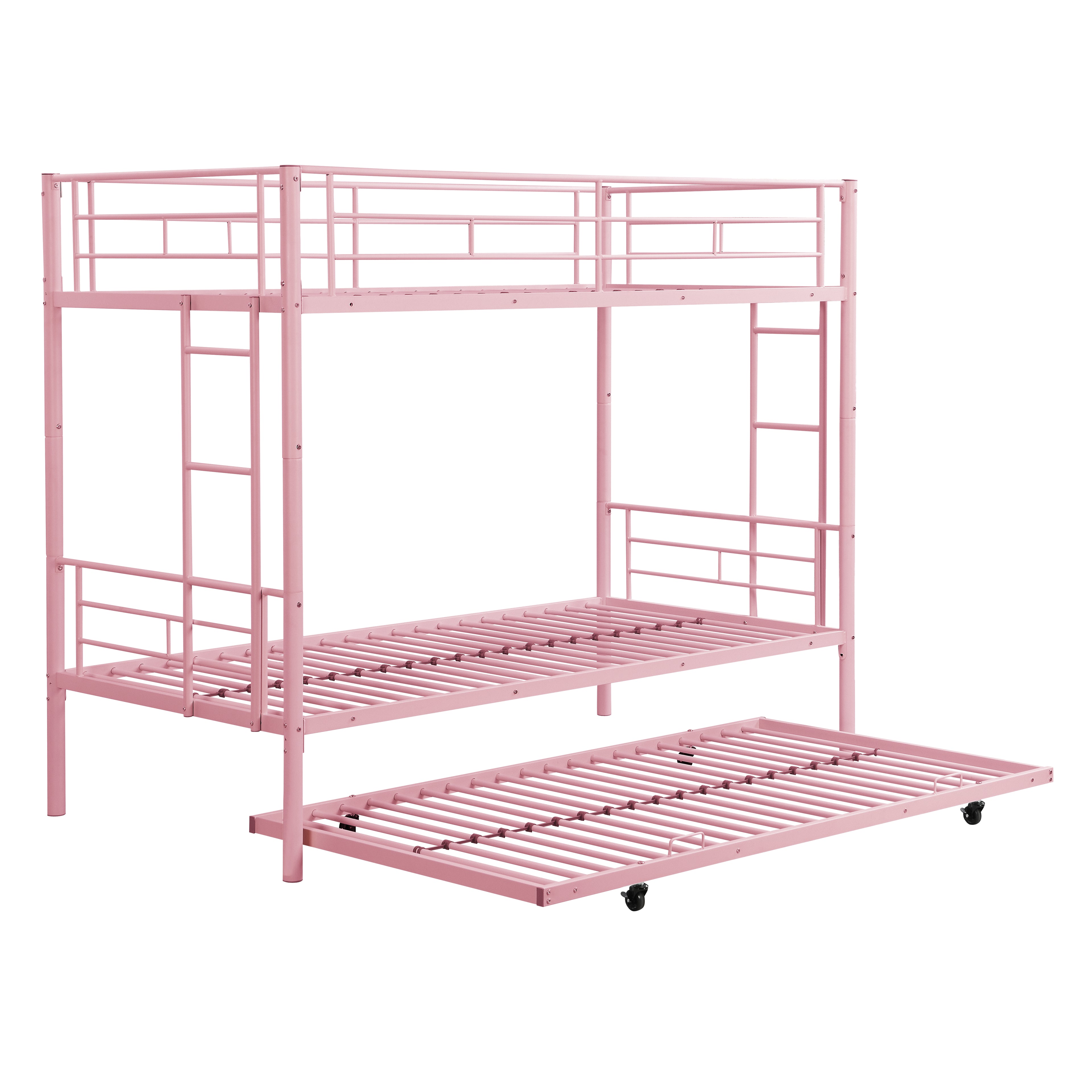 Metal Bunk Bed with Trundle