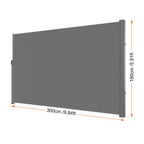 Retractable Side Awning, 71''118'' Aluminum Privacy Screen