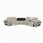 Nova Modern Style Sectional with Console and Bluetooth Speaker