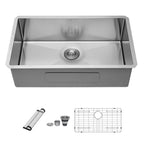 32"x19" Stainless Steel 16 Gauge Undermount Kitchen Sink