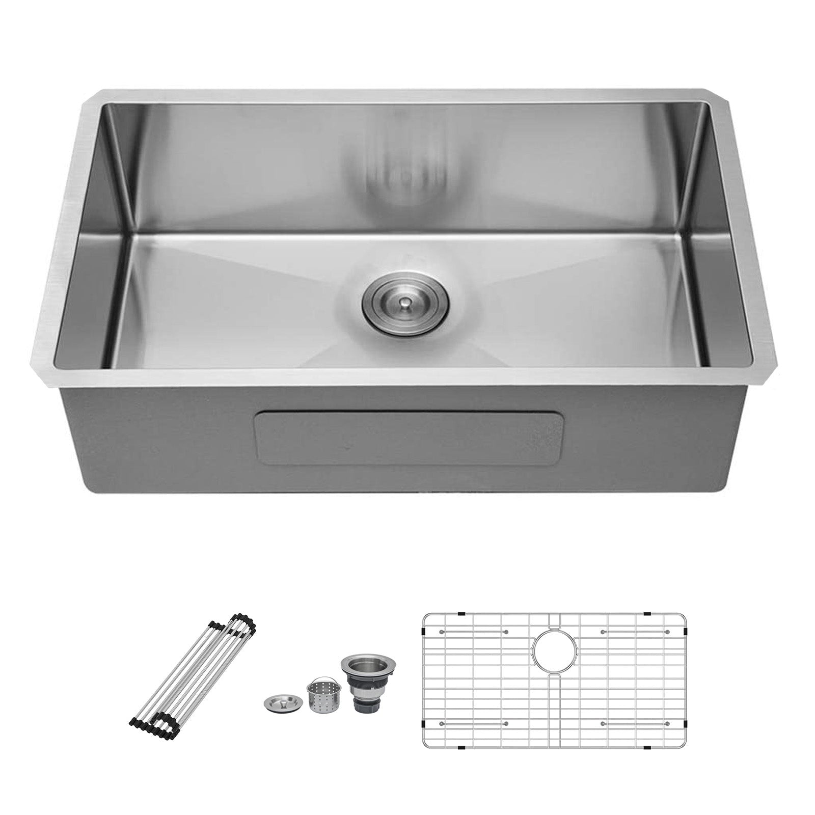 32"x19" Stainless Steel 16 Gauge Undermount Kitchen Sink