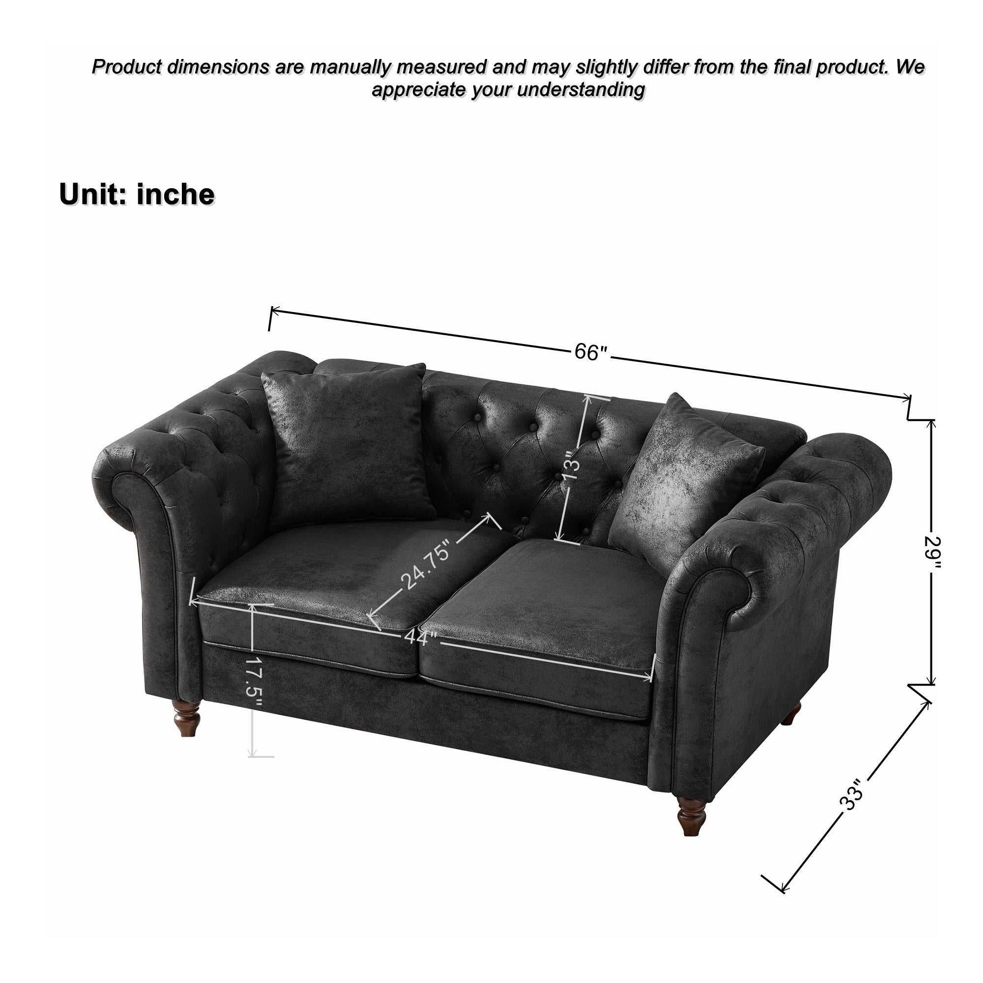 3+2 Seater Chesterfield Tech Fabric Sofa Set