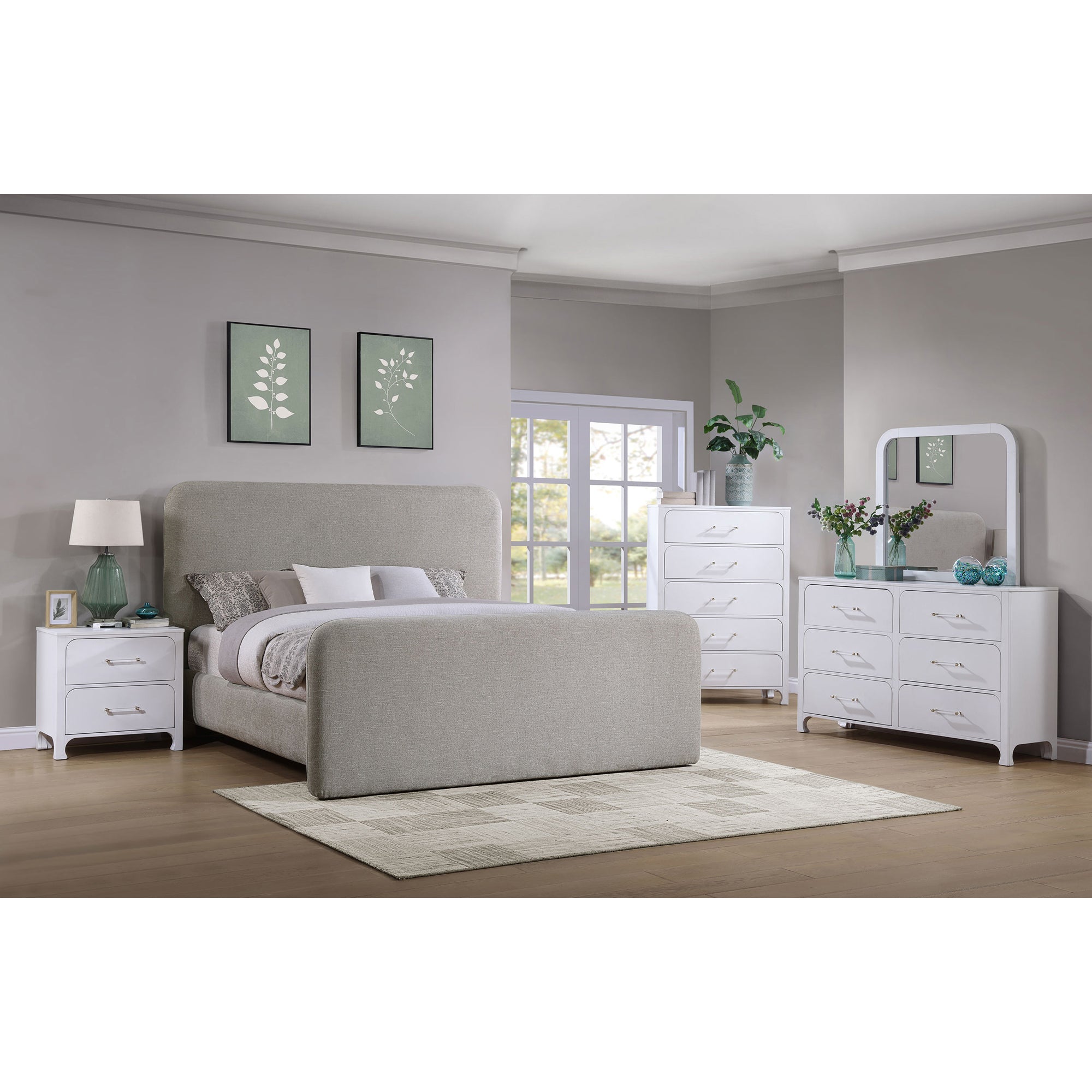 Kendra Upholstered Eastern King Bed