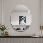 40 in. x 32 in. Modern Asymmetrical Bathroom Wall Mirror