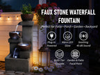 Outdoor Water Fountain Tiered Cascading Jar Waterfall