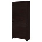 Maureen Cappuccino 5-Shelf Bookcase with Drawer