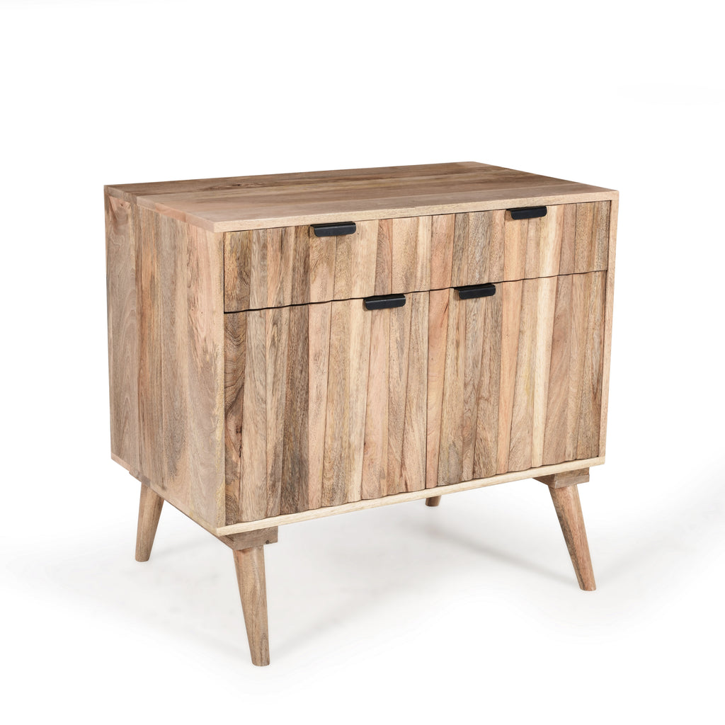 Stylish Mango Wood 2-Drawer 2-Door Cabinet
