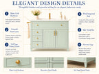 36 Inch Elegant Modern Bathroom Vanity with Sink