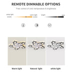 29-Inch Ceiling Fan With Lights Remote Control Dimmable LED