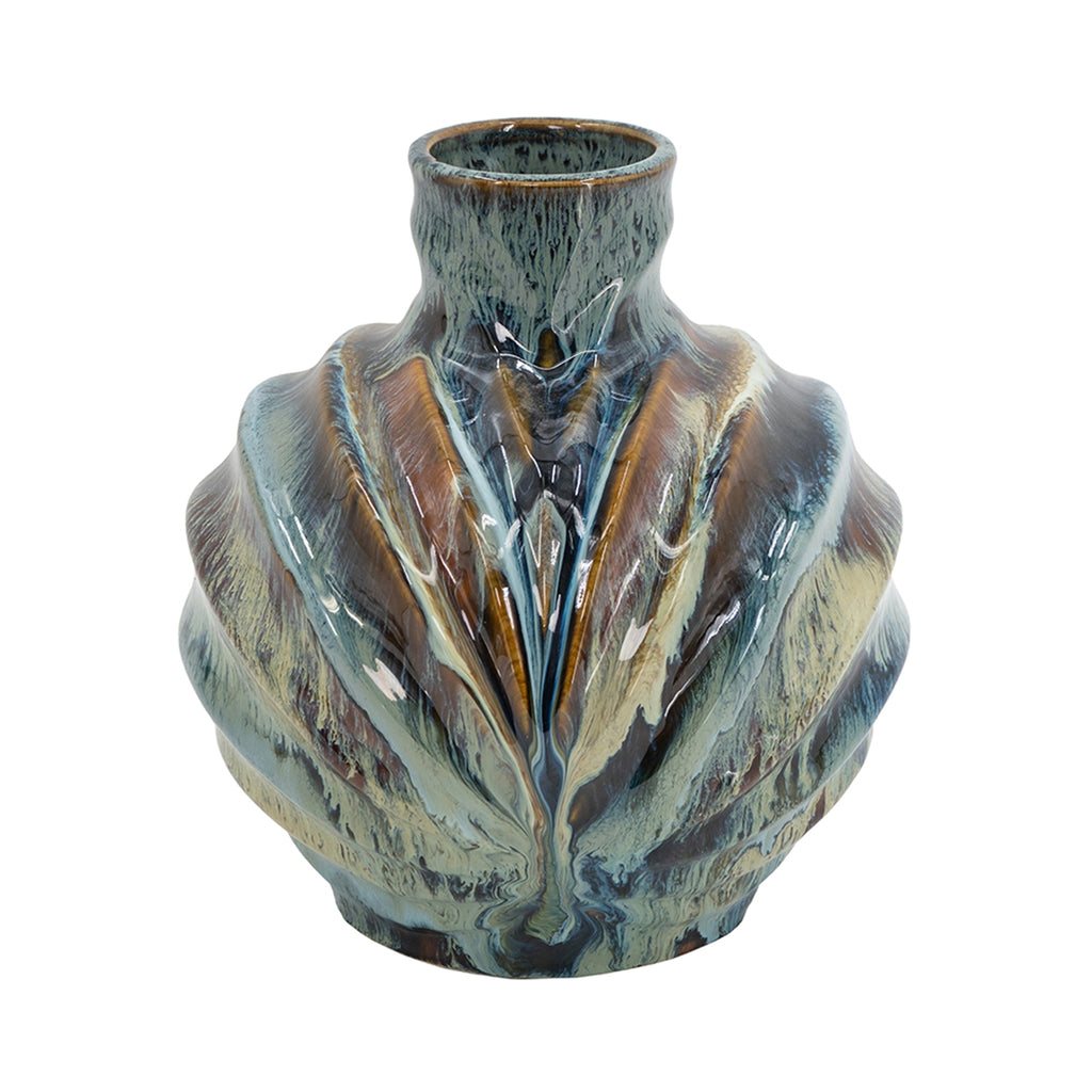 Ceramic Decorative Vase - Blue and White