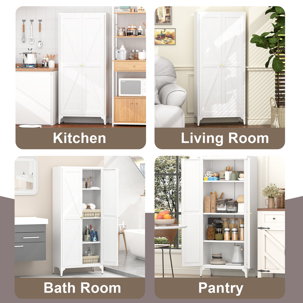 Metal Adjustable 2 Doors Storage Cabinet