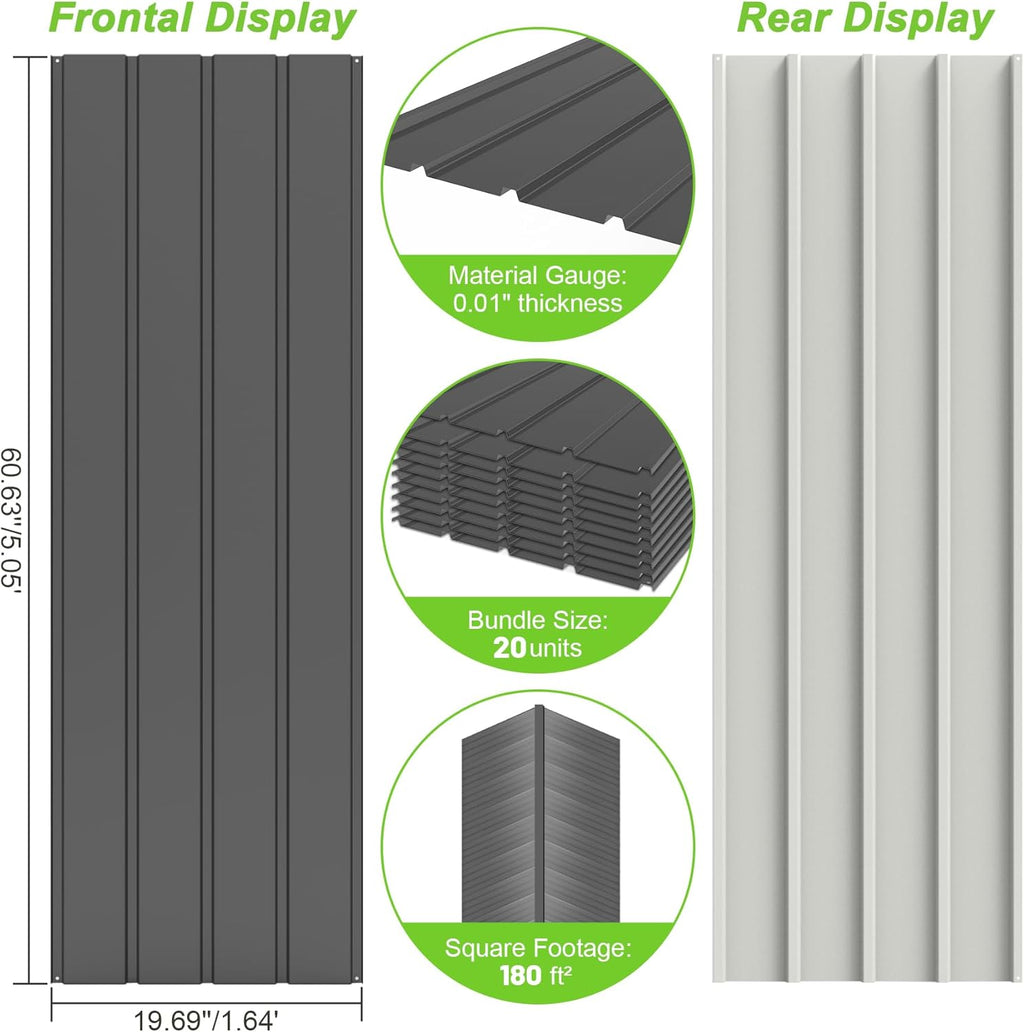 20PCS Metal Roofing Panels
