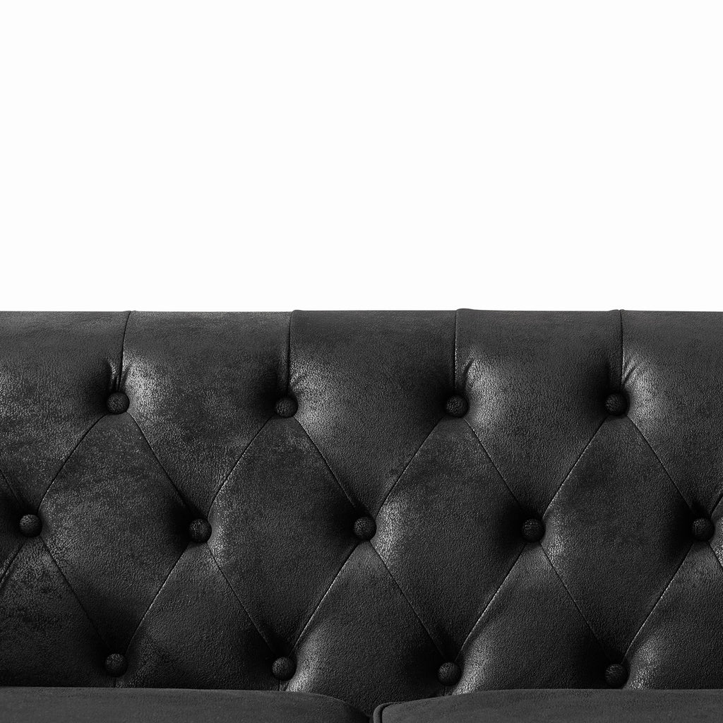 Chesterfield Tech Fabric Sofa - 83 Inch