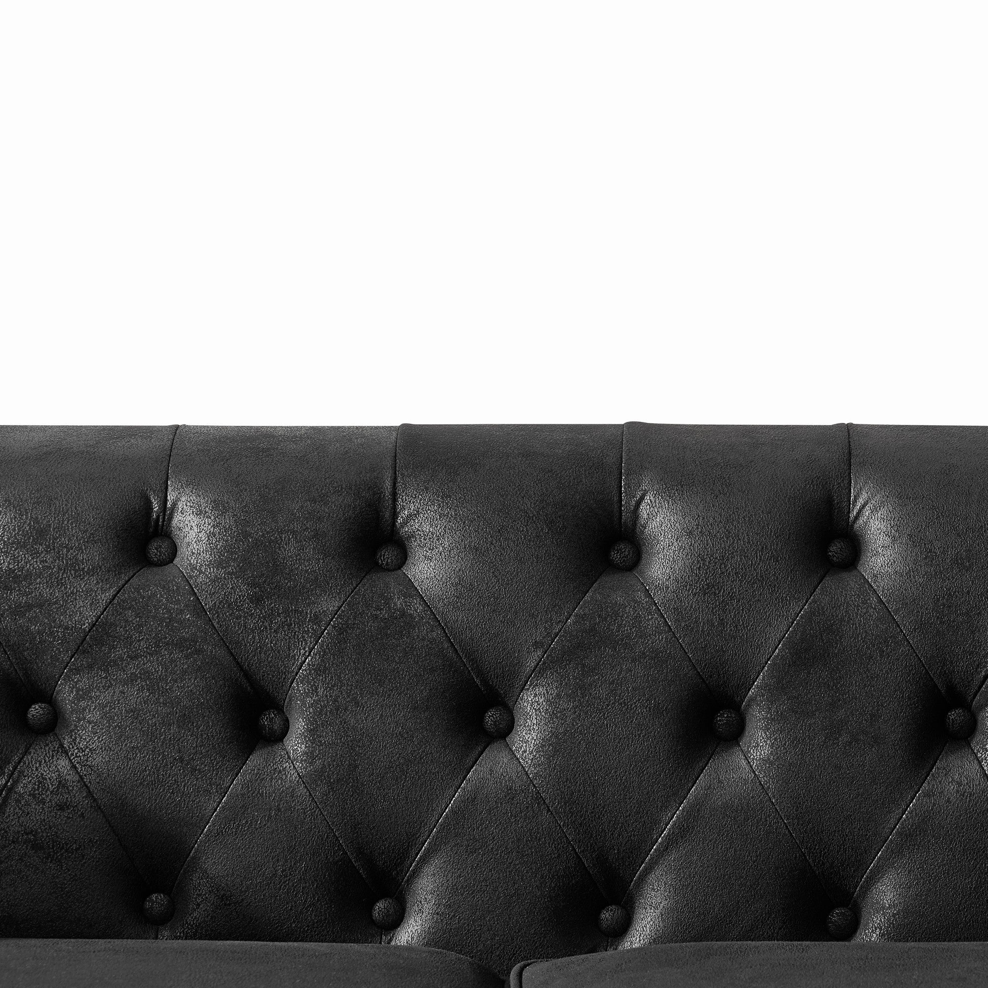 3+2 Seater Chesterfield Tech Fabric Sofa Set