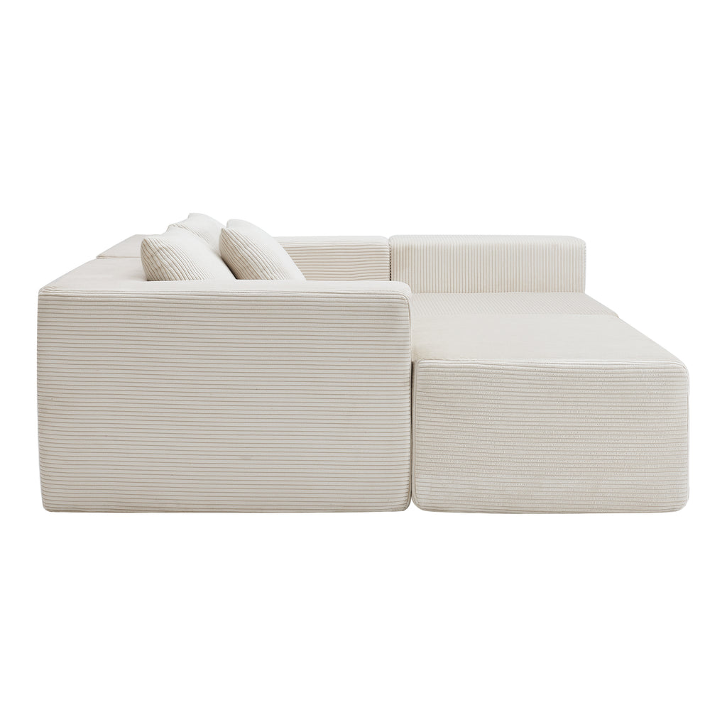 107" Compressed Sectional Sofas (Beige)