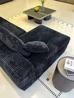 96" Frameless Boneless Soft Sofa with L-Shaped Chaise