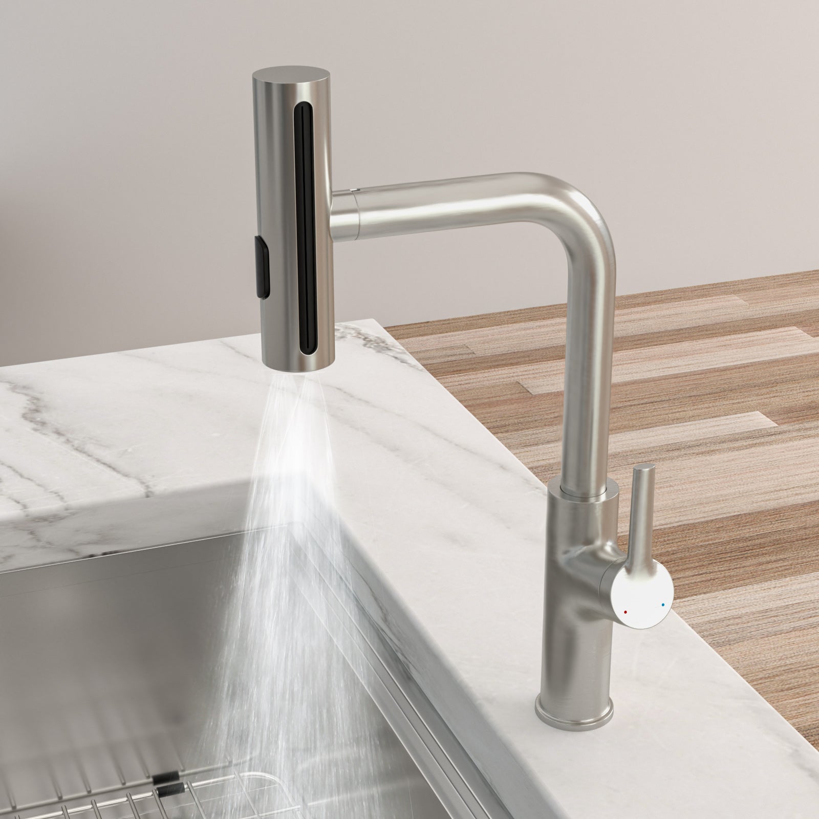 360° Pull-Down Kitchen Faucet with 4 Spray Modes