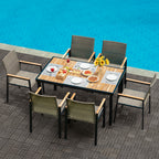 All Weather 7-Piece Patio Dining Table Set