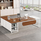 70.8-Inch Executive Desk with 55-Inch File Cabinet