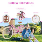 24 Inch Girls Bike, Steel Frame, Multiple Colors