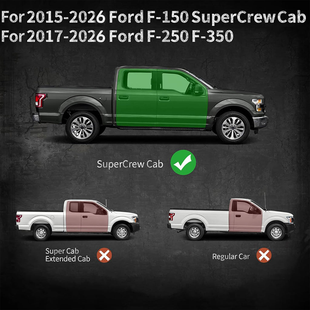 Running Boards for 2015-2026 Ford F150 & Super Duty Crew Cab