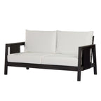 2 Piece Sofa Set with Cushions Outdoor Loveseat & Coffee Table Set