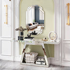 55.9" Modern Luxe Full-Body Mirror Entryway Table