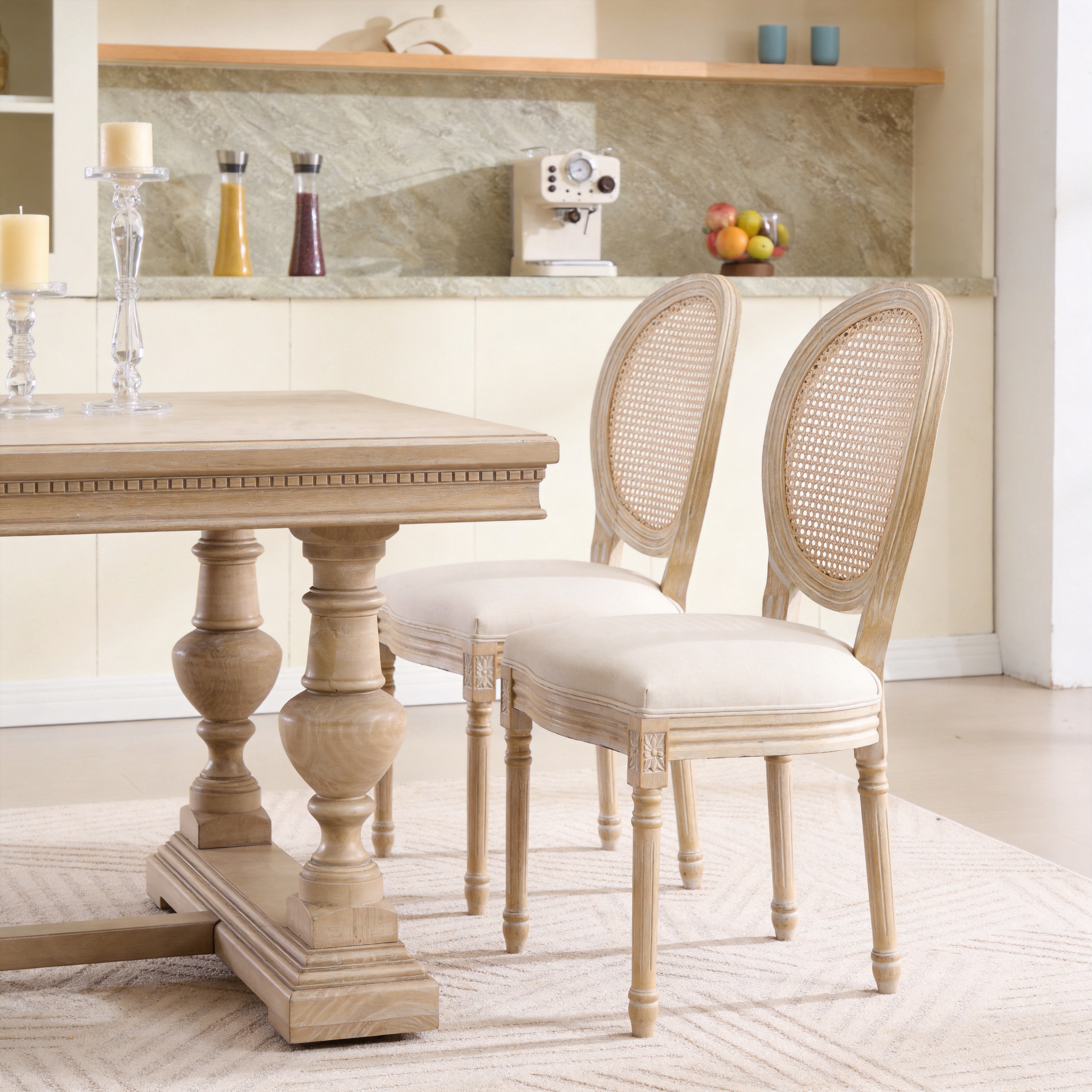 French Country Dining Chairs Set of 2