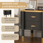 Contemporary 2 Drawers Nightstand