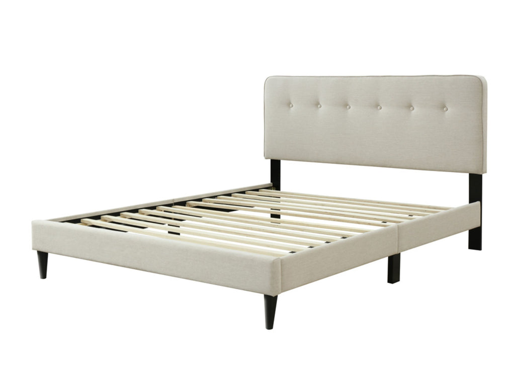 Queen Sized Upholstered Bed in a Box with USB