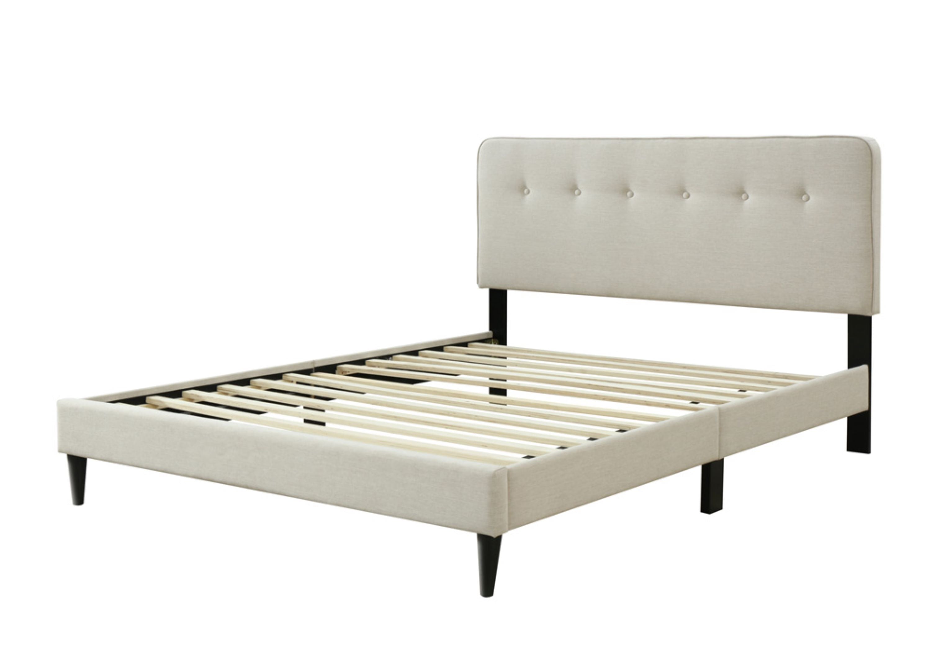 Queen Sized Upholstered Bed in a Box with USB