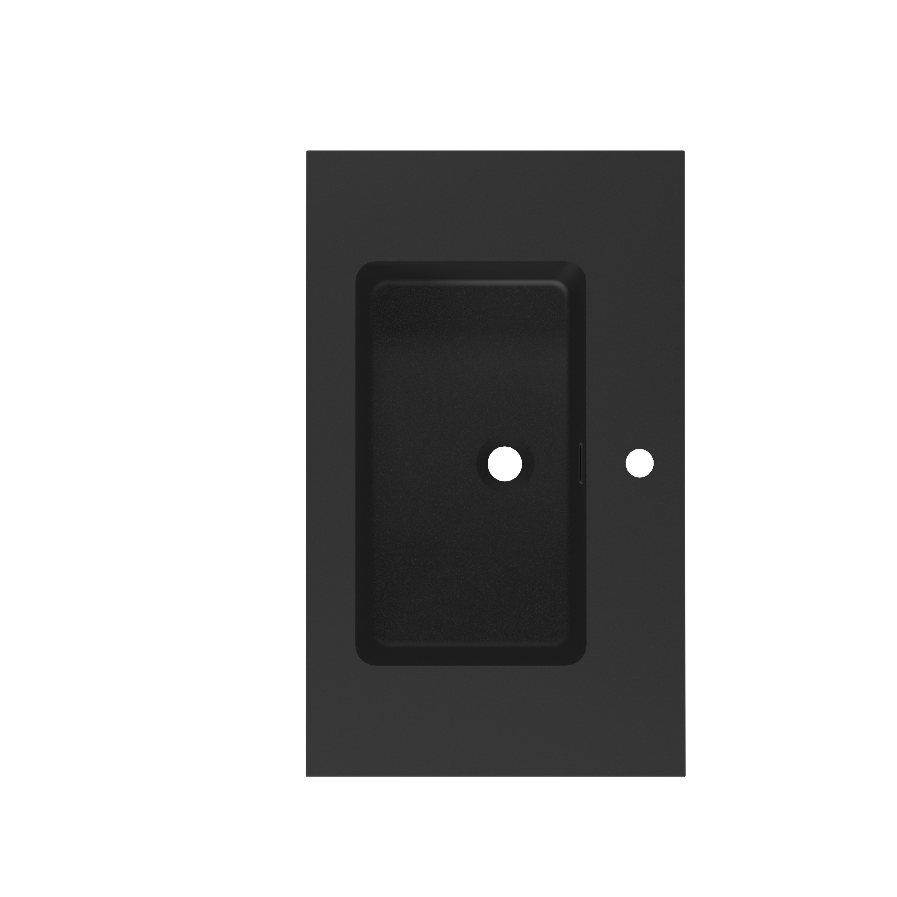 Matte Black Integrated Solid Surface Basin