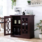 Spacious Size Sideboard with 2 Clear Tempered Glass Doors