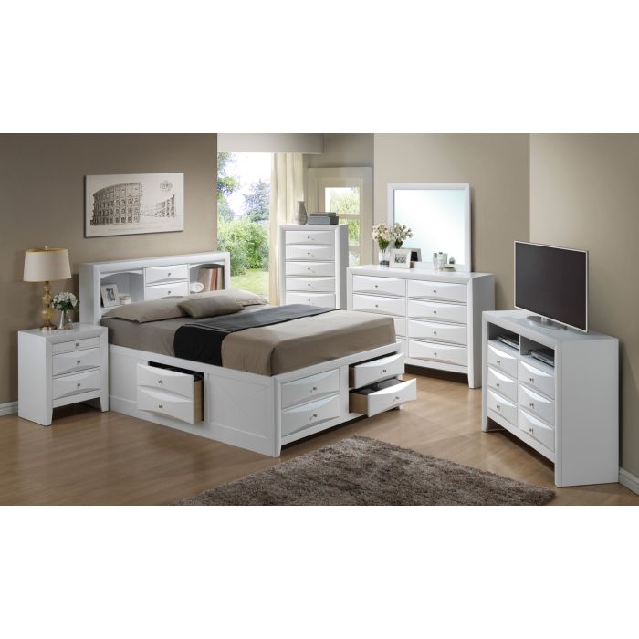 Stylish Contemporary Queen Storage Bed