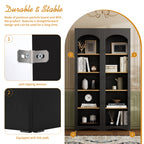 ON-TREND Free Standing 5 Tier Bookshelves Set of 2
