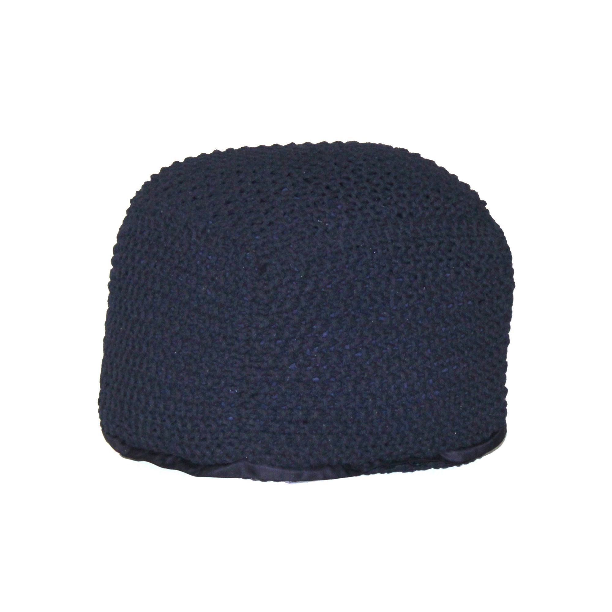 Semi Rounded Pouf Cable Knitted Perfect Seating